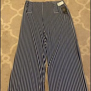 Navy blue striped pants